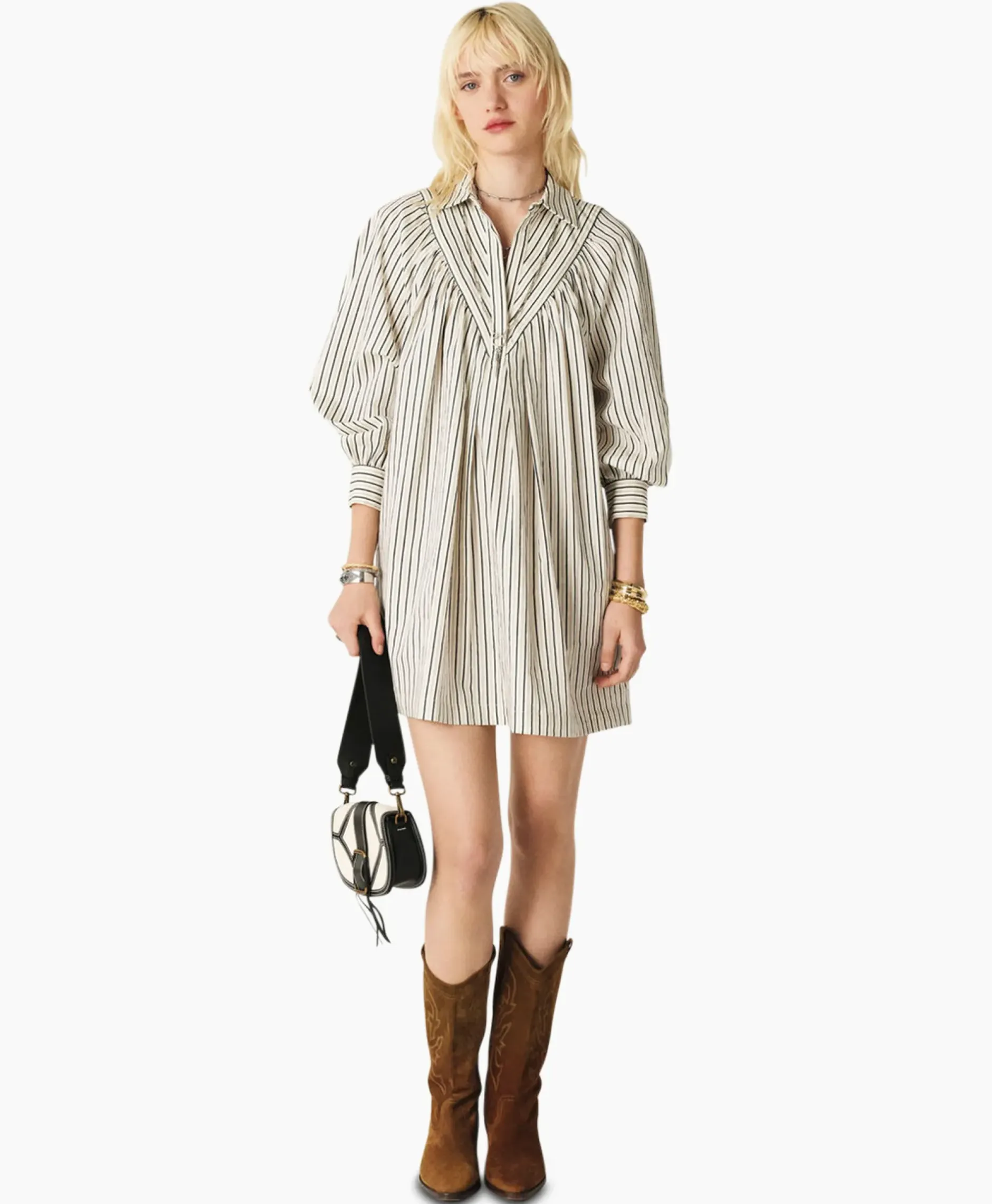 Ba&Sh Mini Jurk Fadia Ecru^Ba&sh Best