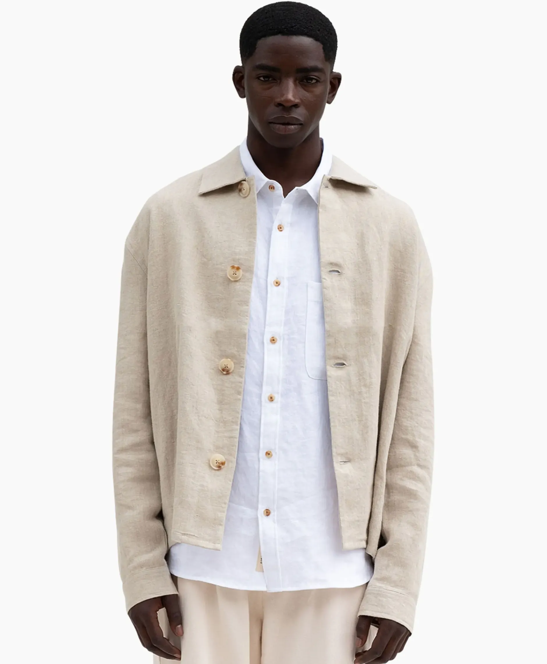 Bram's Fruit Overshirt Linen Beige^Bram's Fruit