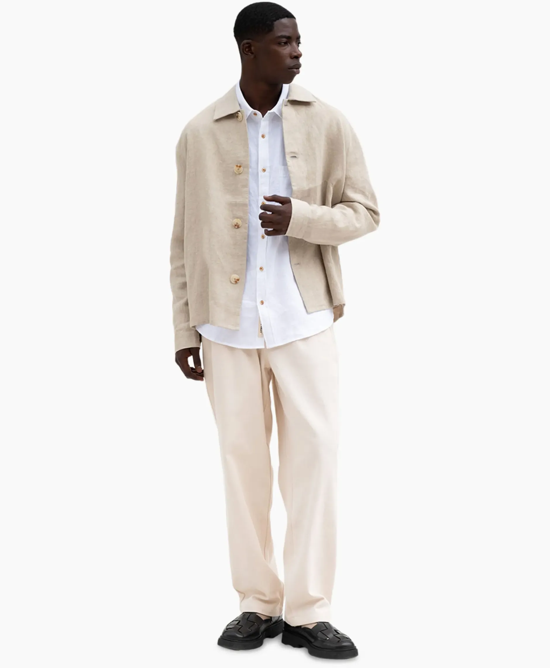 Bram's Fruit Overshirt Linen Beige^Bram's Fruit
