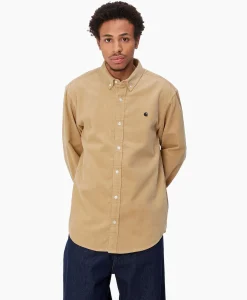 Overhemd L/S Madison Fine Cord Beige^Carhartt Wip Best
