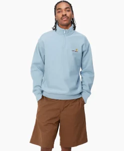 Sweater Half Zip American Script Blauw^Carhartt Wip New