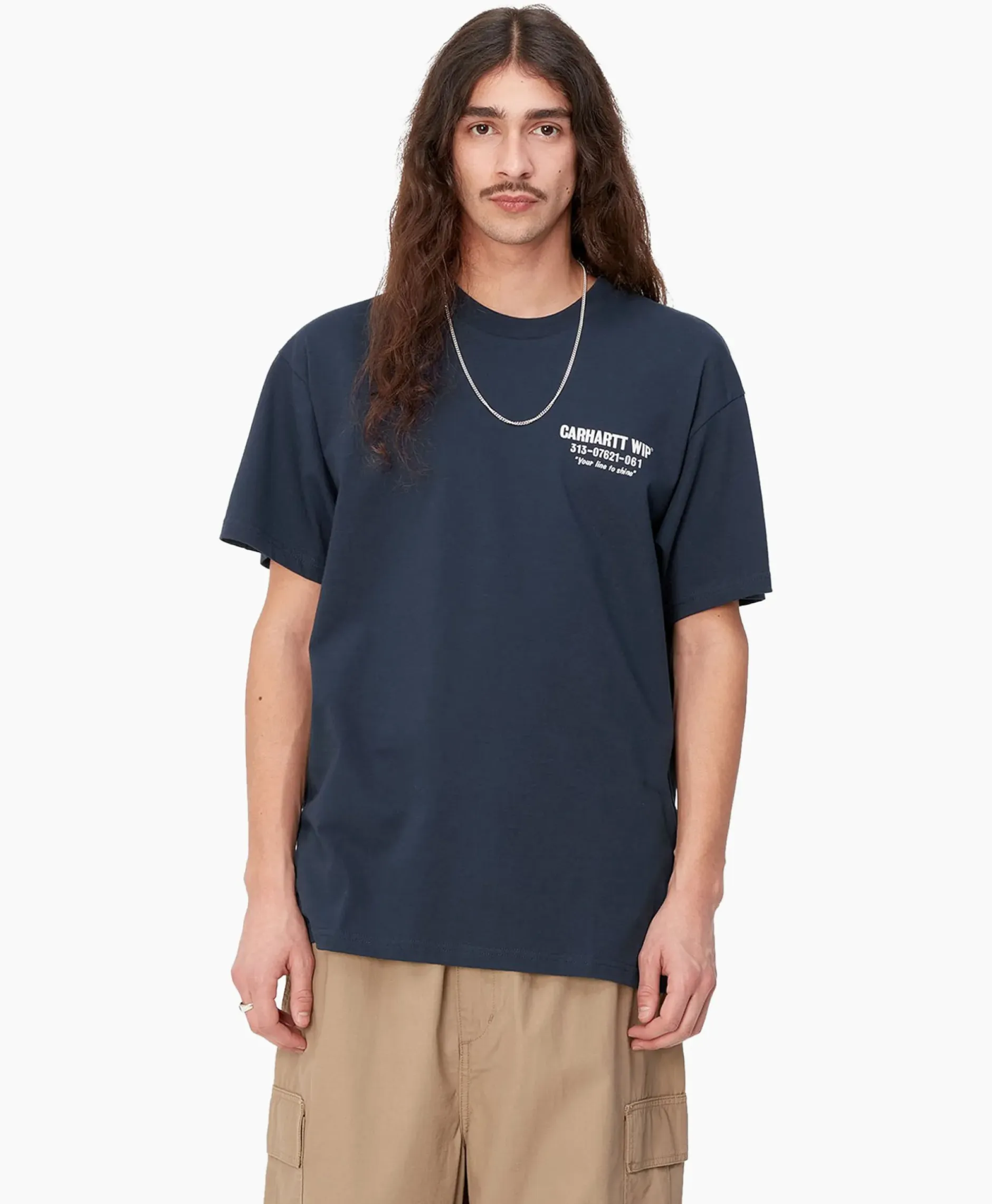 T-Shirt Korte Mouw S/S Less Troubles Blauw^Carhartt Wip Discount
