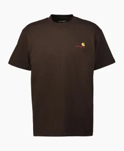 T-Shirt S/S American Script Organic Cotton Donker Bruin^Carhartt Wip Best