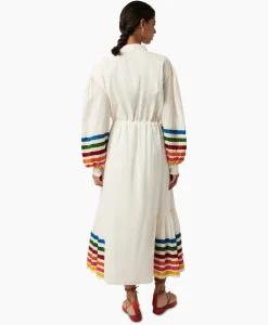 Maxi Jurk Lena Embroidered Off White^Chufy Online