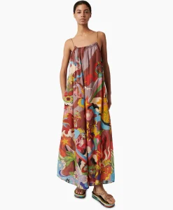 Maxi Jurk Rain Bordeaux^Chufy Clearance