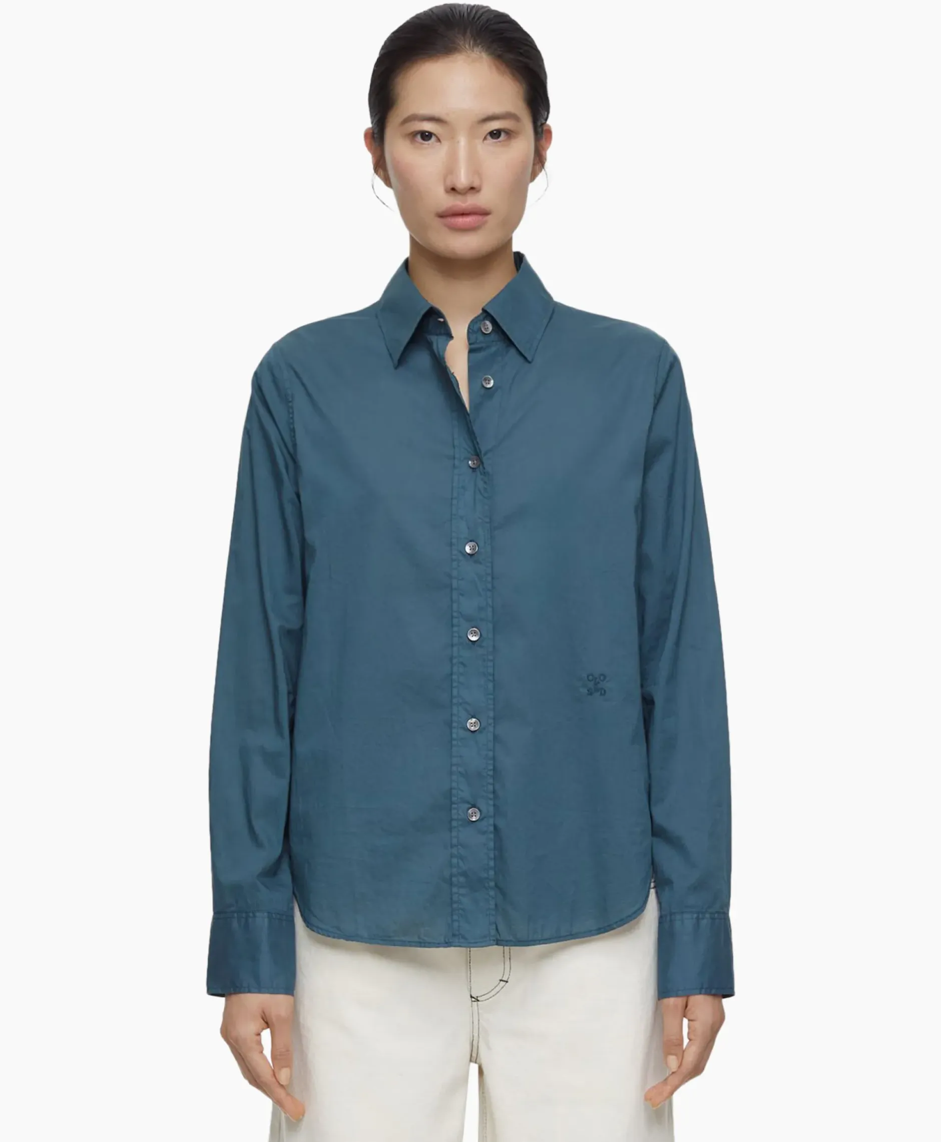 Blouse Fitted Blauw^Closed Best
