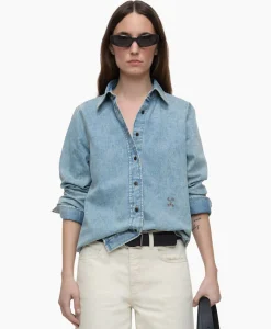 Blouse Fitted Midden Blauw^Closed Best