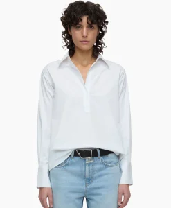 Blouse Open Neck Tunic Wit^Closed