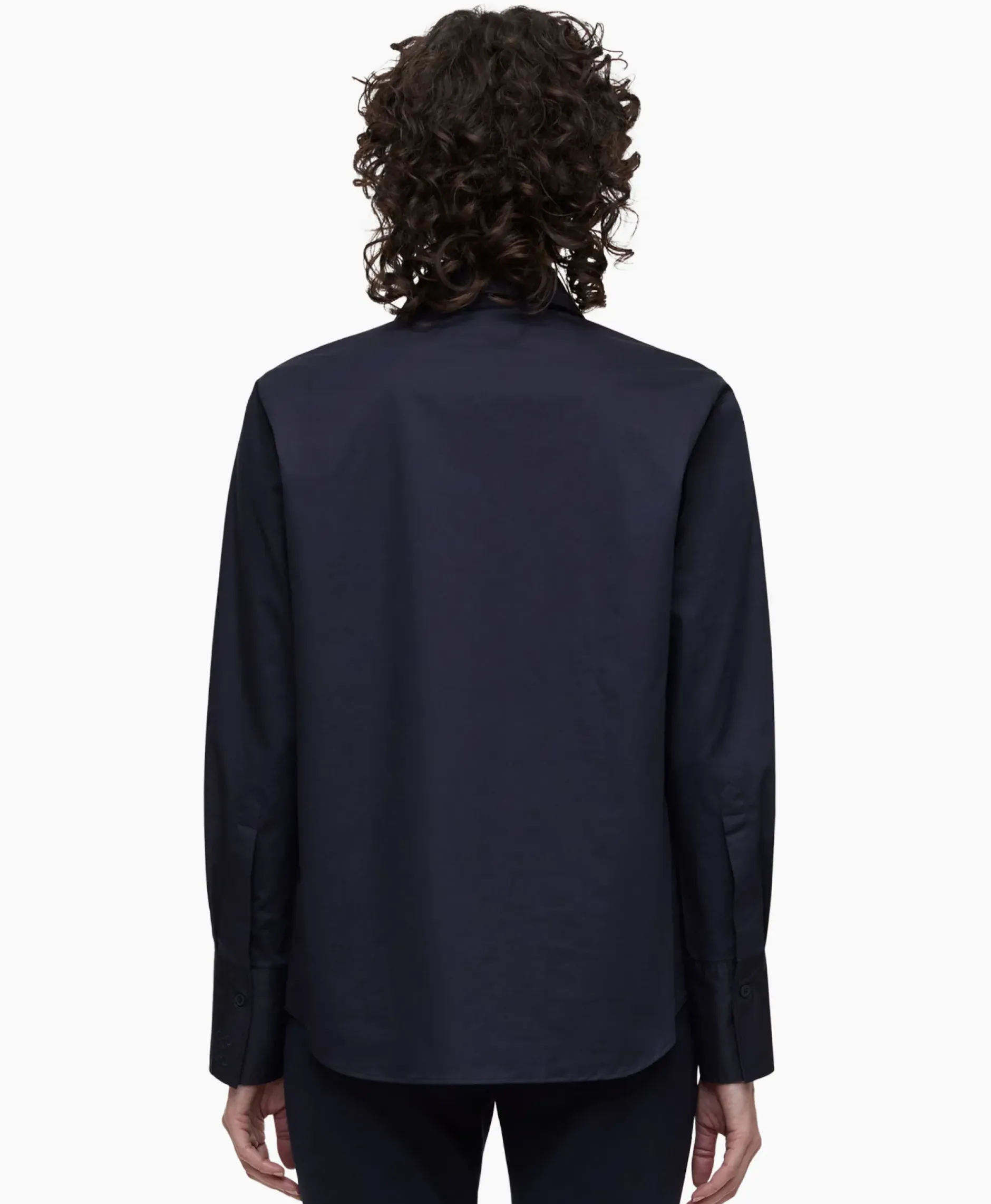 Blouse Open Neck Tunic Donker Blauw^Closed Best