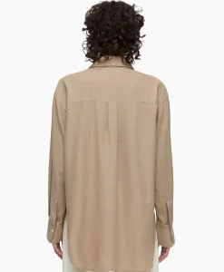 Blouse Shirt With Pocket Grijs^Closed Best