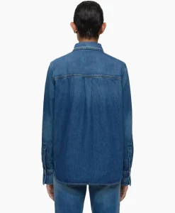 Blouse Straight Fitted Blauw^Closed New