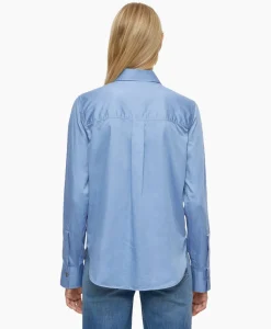 Blouse Straight Fitted Blauw^Closed Online