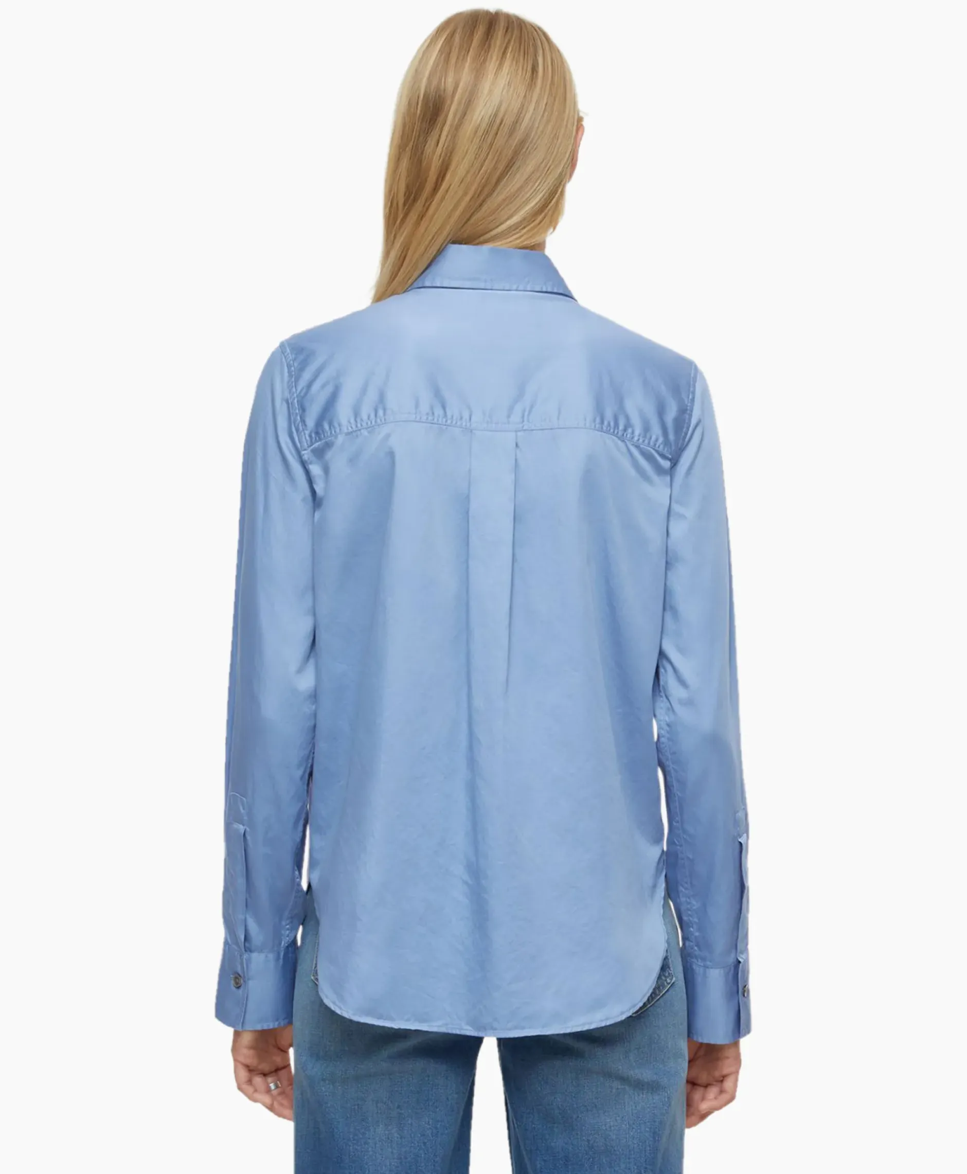 Blouse Straight Fitted Blauw^Closed Online