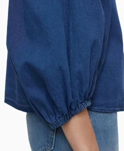 Blouse Voluminous Sleeve Donker Blauw^Closed Best