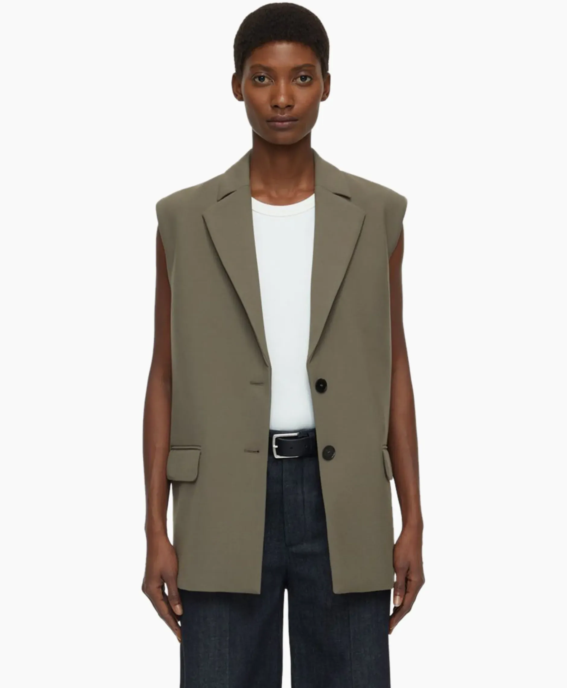 Gilet Sleeveless Taupe^Closed Sale