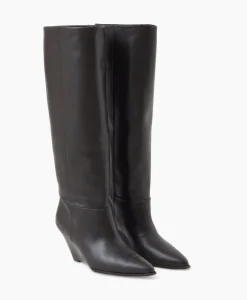 Lange Laars Wedge Boot Donker Bruin^Closed Online