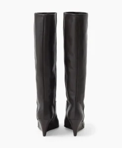 Lange Laars Wedge Boot Donker Bruin^Closed Online