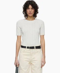 Top Crew Neck Short Sleeve Ecru^Closed Online
