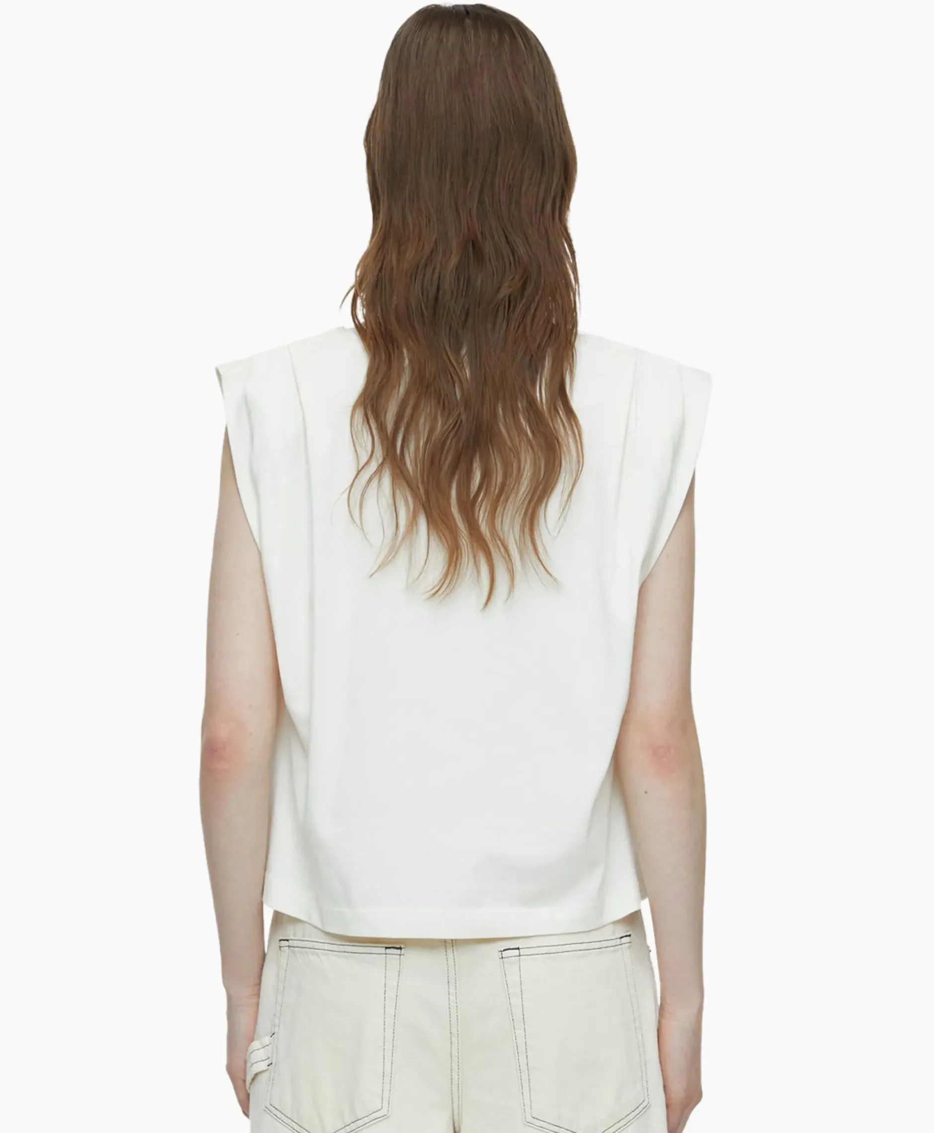 Top Pleated Sleeveless Off White^Closed Outlet