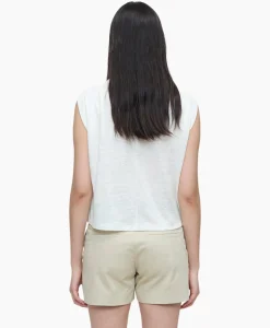Top Pleated Sleeveless Ecru^Closed Online