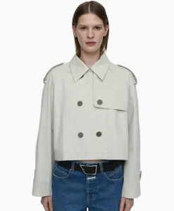 Trenchcoat Cropped Ecru^Closed New