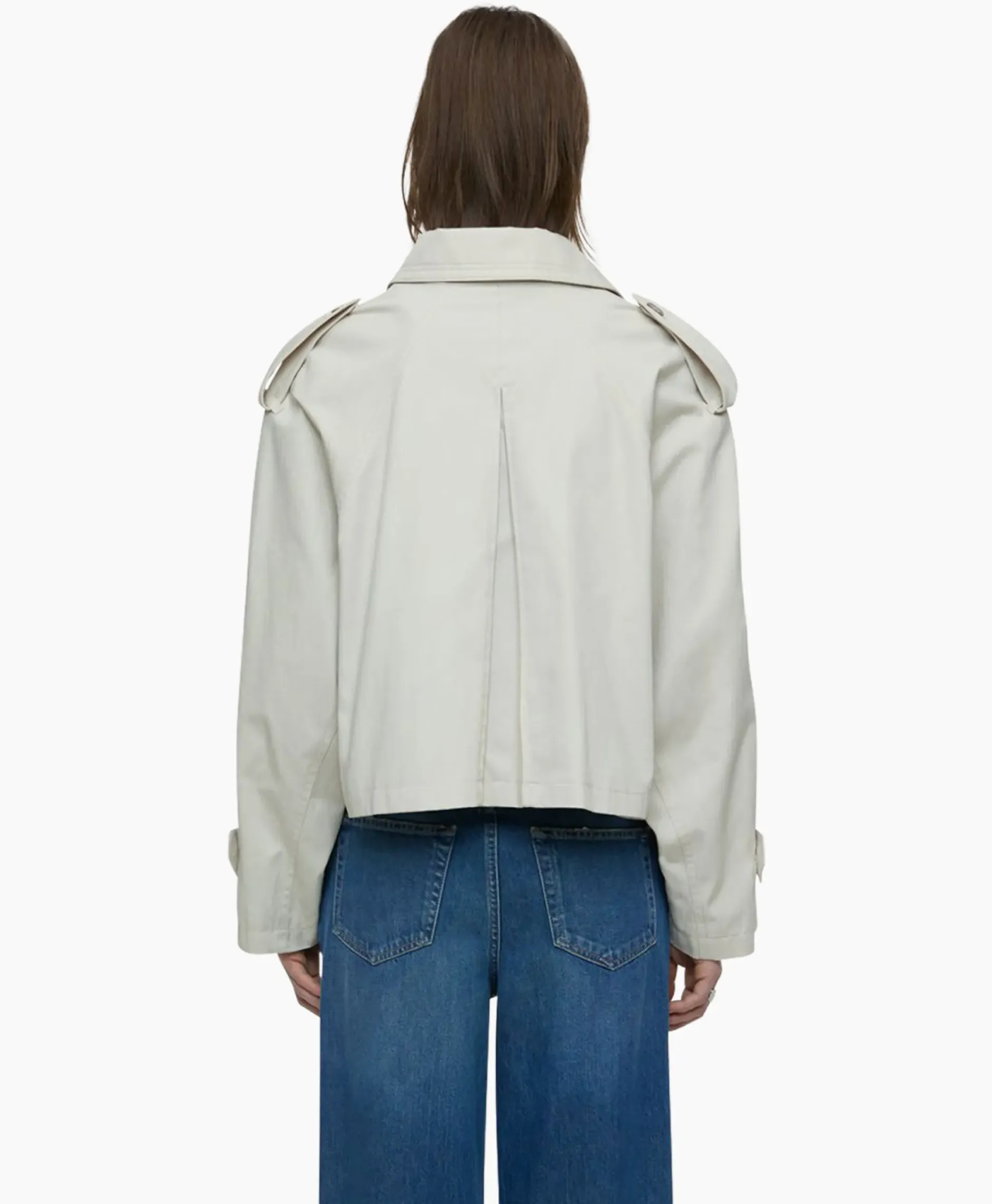 Trenchcoat Cropped Ecru^Closed New