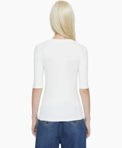 T-Shirt Korte Mouw Crewneck Short Sleeve Off White^Closed Outlet