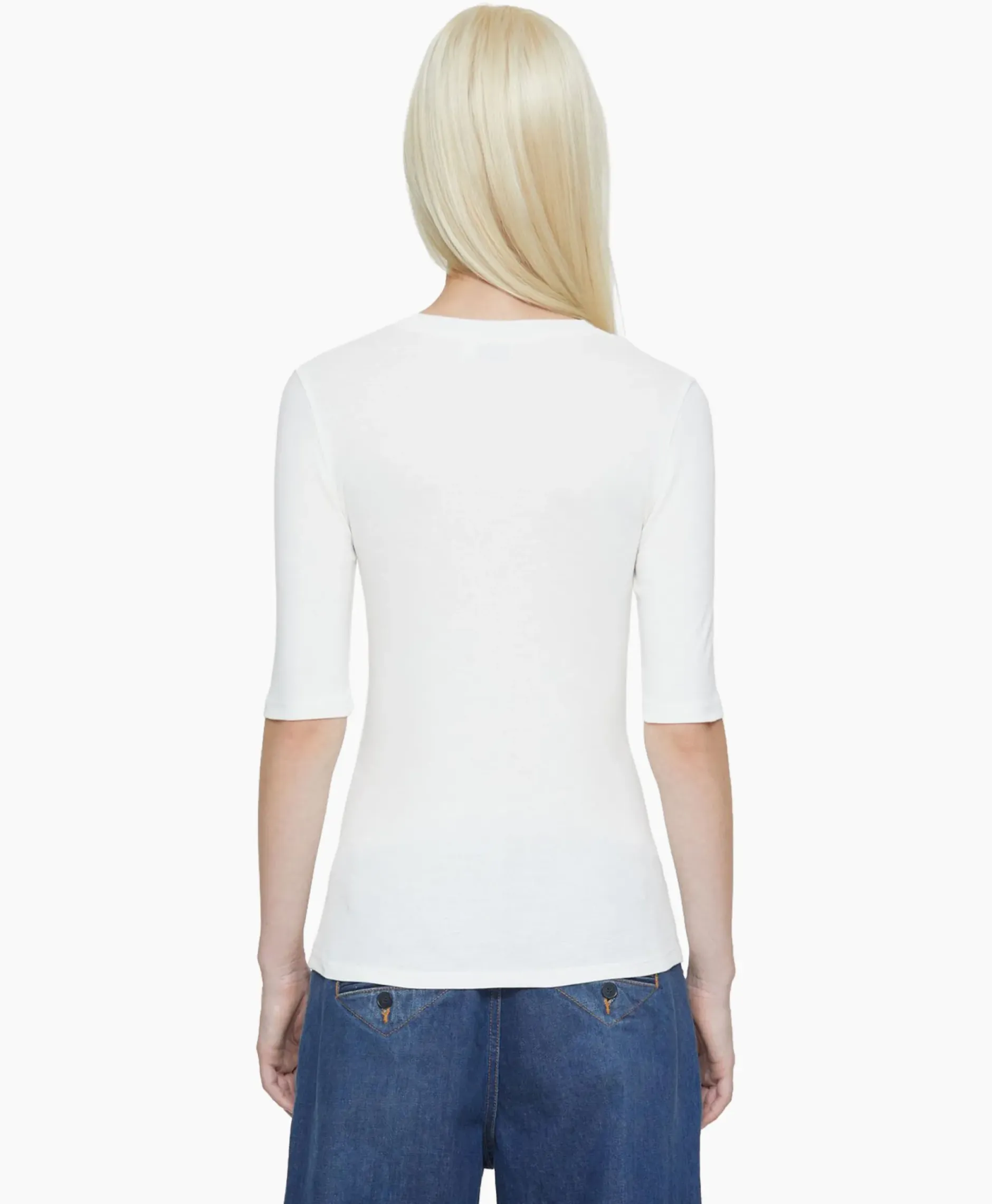 T-Shirt Korte Mouw Crewneck Short Sleeve Off White^Closed Outlet