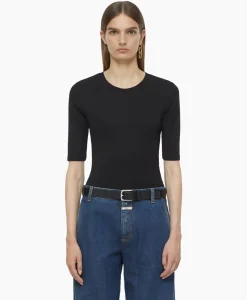 T-Shirt Korte Mouw Crewneck Short Sleeve Zwart^Closed Clearance