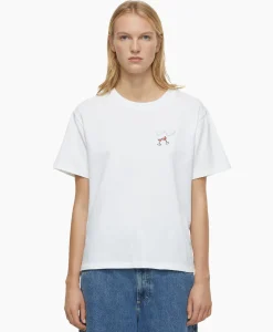 T-Shirt Korte Mouw Printed Wit^Closed