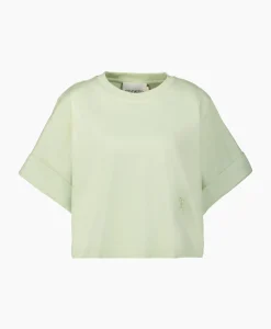 T-Shirt Korte Mouw Turn Up Licht Groen^Closed Sale