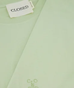 T-Shirt Korte Mouw Turn Up Licht Groen^Closed Sale