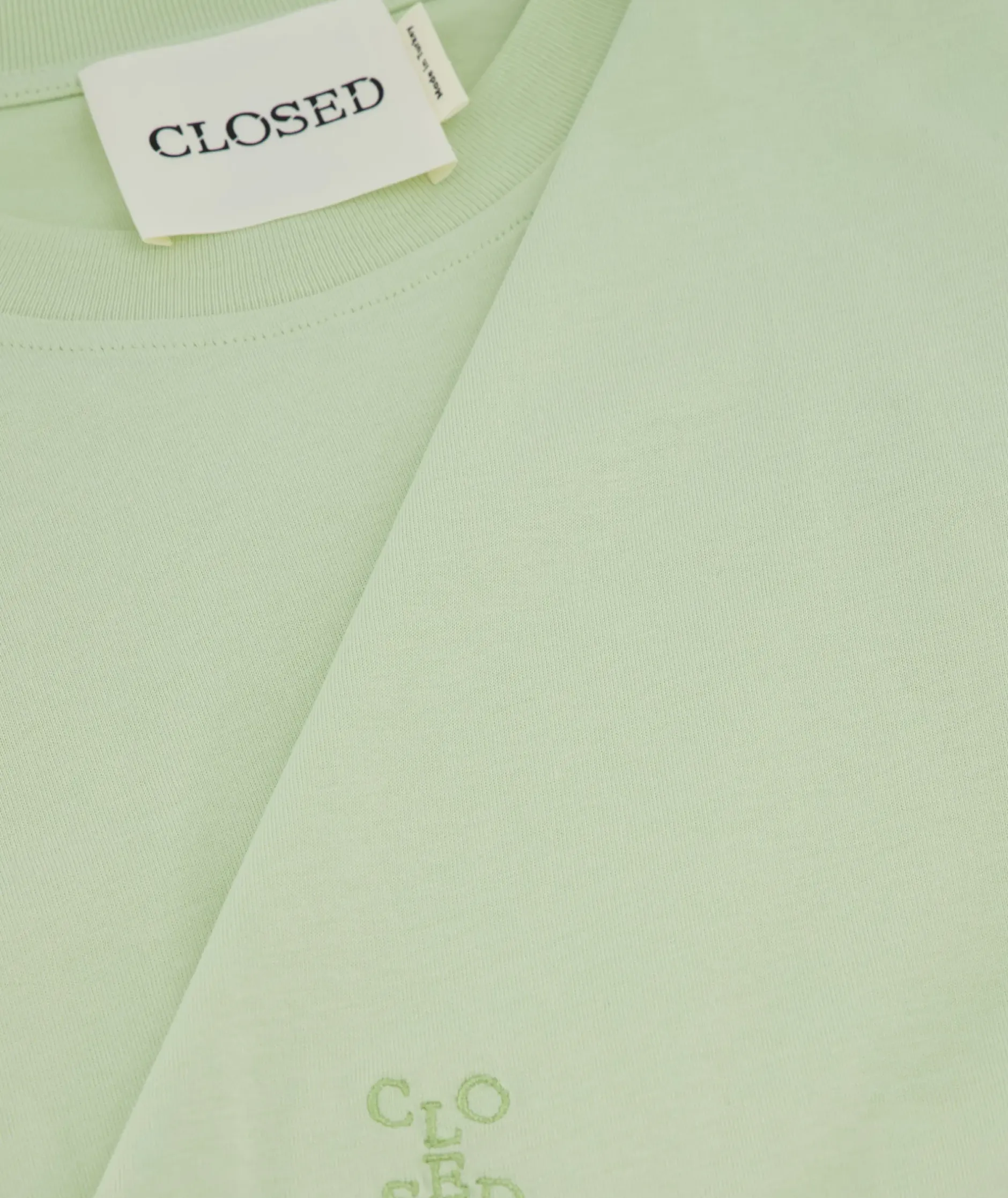T-Shirt Korte Mouw Turn Up Licht Groen^Closed Sale
