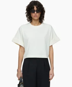 T-Shirt Korte Mouw Turn Up Ecru^Closed New