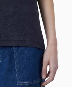 T-Shirt Korte Mouw V-Neck Blauw^Closed New