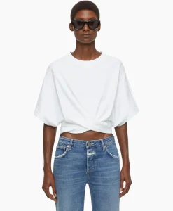 T-Shirt Korte Mouw Wrap Wit^Closed