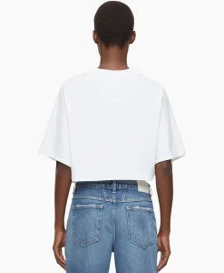 T-Shirt Korte Mouw Wrap Wit^Closed