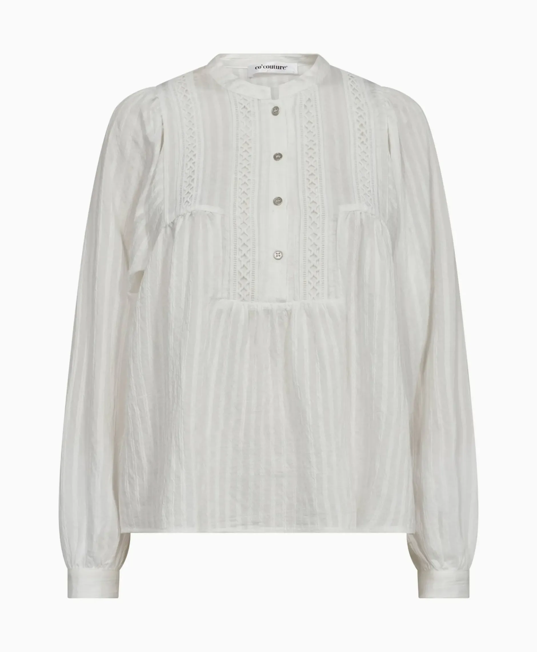 Co'Couture Blouse Selma Placket Wit^Co'couture Outlet