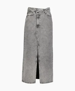 Co'Couture Midi Rok Vika Asym Slit Grijs^Co'couture Online