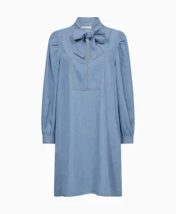 Co'Couture Mini Jurk Titus Denim Bow Blauw^Co'couture Discount