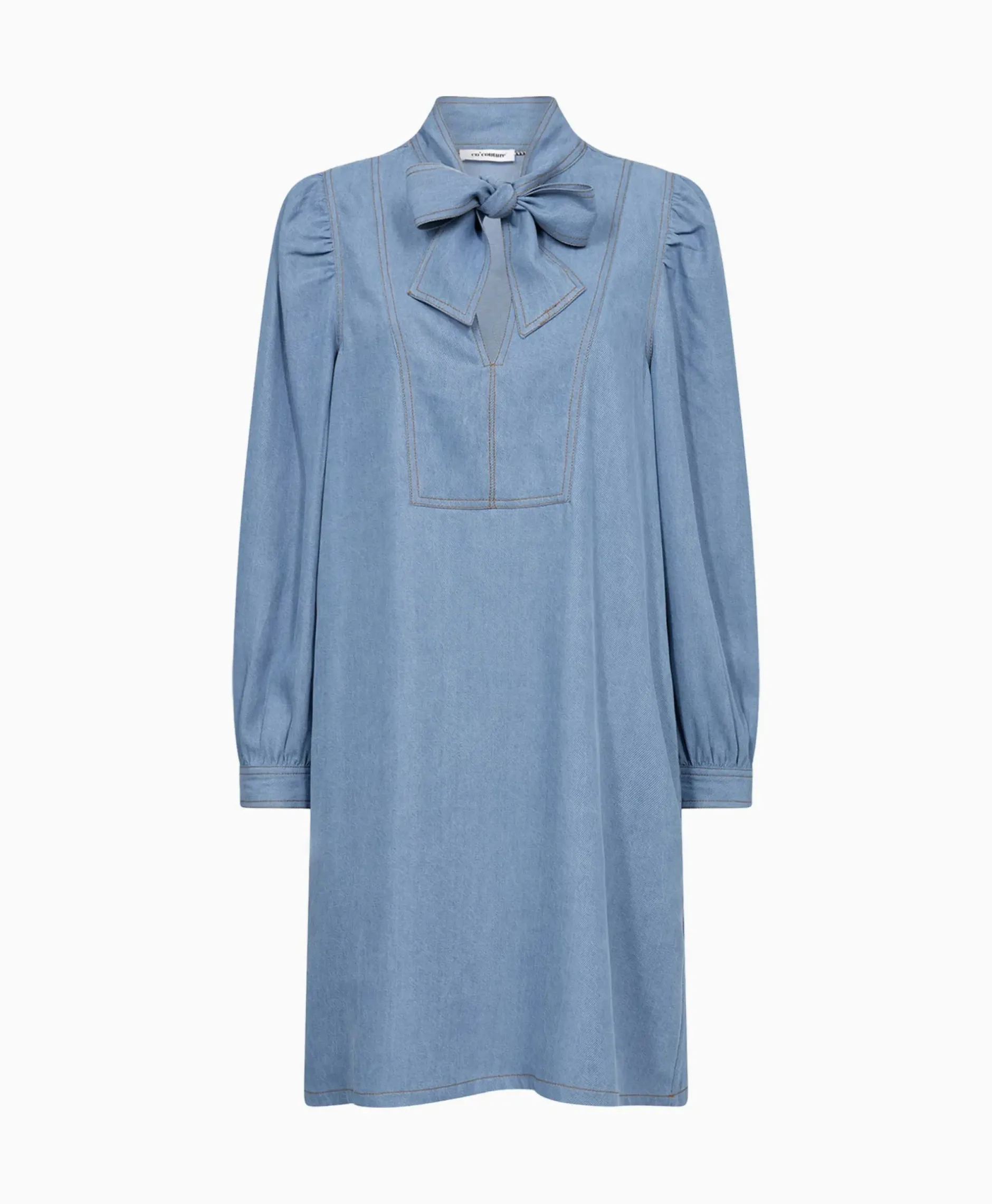 Co'Couture Mini Jurk Titus Denim Bow Blauw^Co'couture Discount
