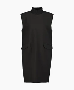 Co'Couture Mini Jurk Volacc Rib Turtleneck Zwart^Co'couture Discount