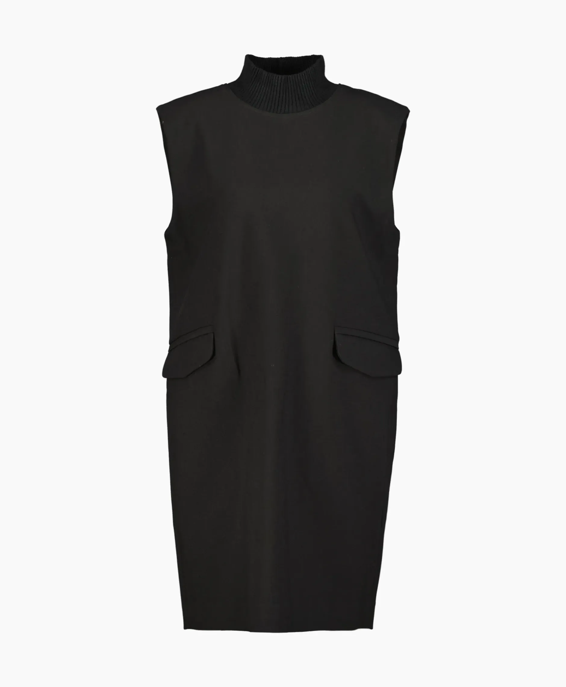 Co'Couture Mini Jurk Volacc Rib Turtleneck Zwart^Co'couture Discount
