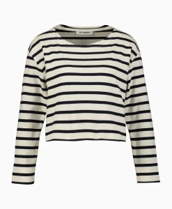 Co'Couture Pullover Classic Stripe Crop Off White^Co'couture Hot