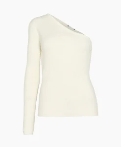 Co'Couture Sweater Badu Asym Rib Knit Off White^Co'couture Clearance