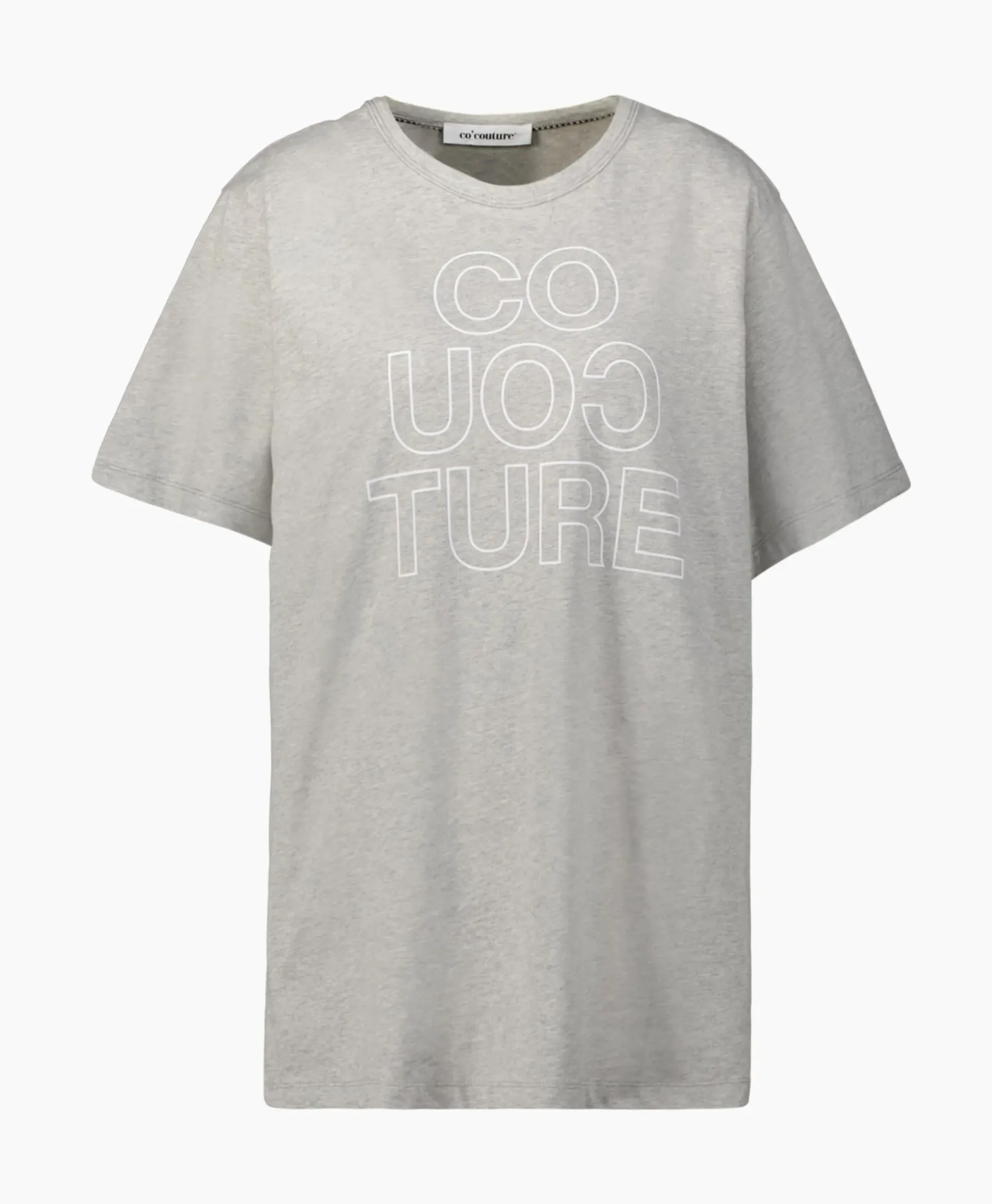 Co'Couture T-Shirt Korte Mouw Outline Oversize Grijs^Co'couture Best