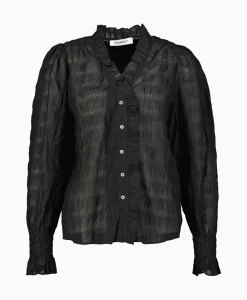 Co'Couture T-Shirt Korte Mouw Structurecc Line Frill Zwart^Co'couture Sale