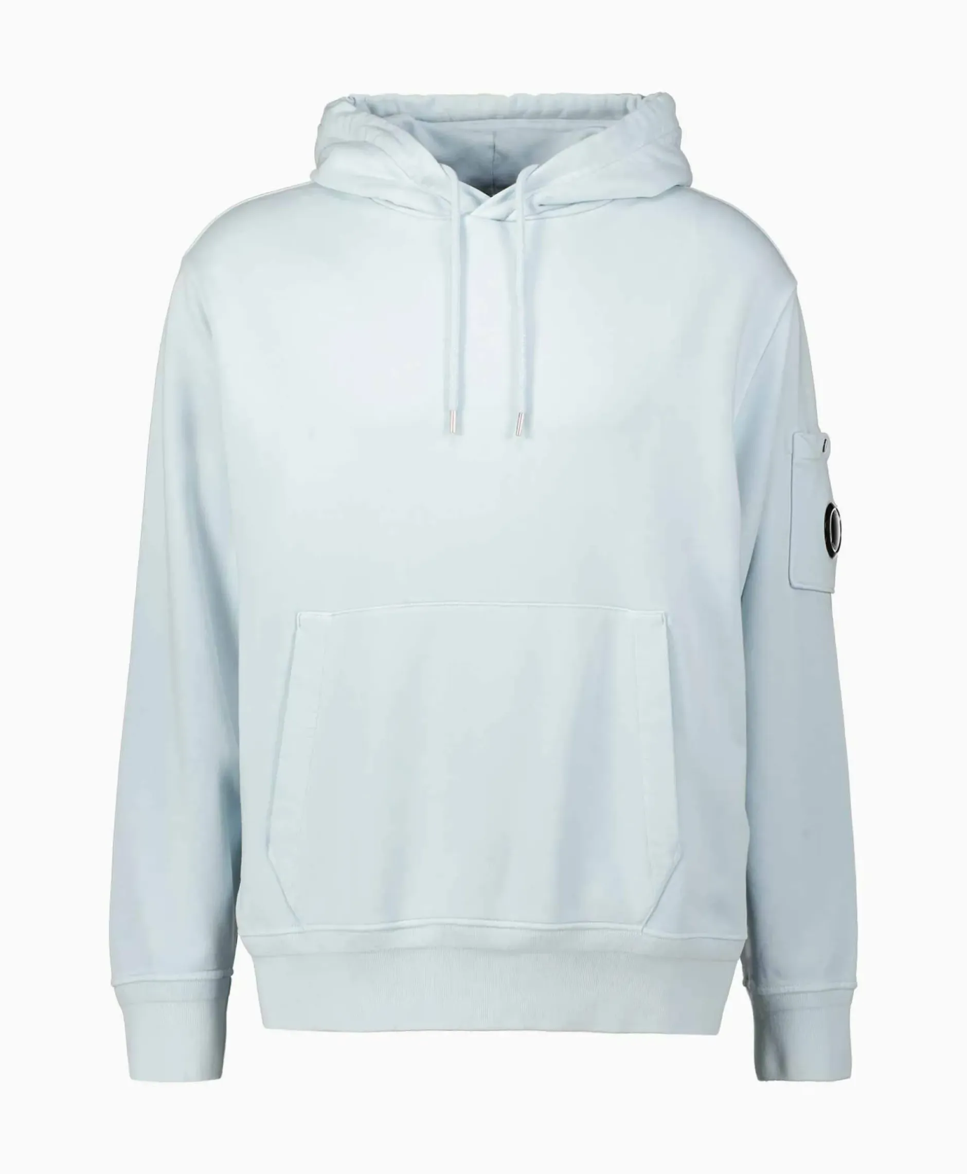 Hoodie Cotton Diagonal Fleece Lens Licht Blauw^Cp Company