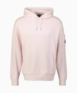 Hoodie Cotton Diagonal Fleece Lens Rose^Cp Company