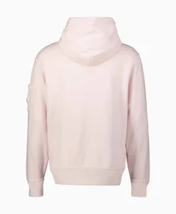 Hoodie Cotton Diagonal Fleece Lens Rose^Cp Company